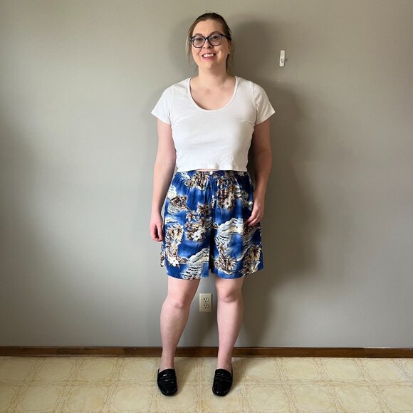 Hilo Hattie blue Hawaiian floral shorts - Picture 7 of 8